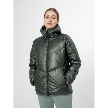 KURTKA 4F DAMSKA ZIMOWA PUFFER PUCHOWA PIKOWANA Z KAPTUREM r. XL