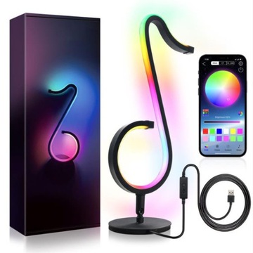 RGB LAMPKA NOCNA LED Z PILOT Tiktok Notatka lampa