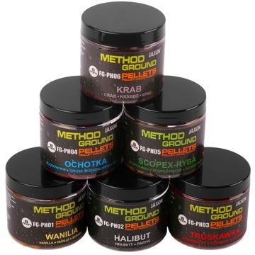 MIX smaków ZESTAW 6x PELLET haczykowy 8mm JAXON