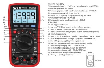 ЦИФРОВОЙ МУЛЬТИМЕТР ЖК-ДИСПЛЕЙ TRUE RMS NCV