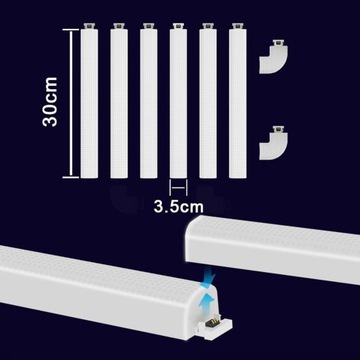 Интеллектуальные светодиодные панели 6 LIGHTBAR RGBIC WiFi GLIDE WALL Panels