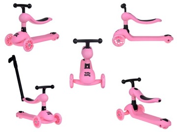 Самокат Tiny Bike 2in1, 3-колесные балансировочные колеса с освещением SS0783
