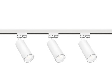 Oświetlenie Szynowe LED 3x Lampa Reflektor GU10 Szynoprzewód 1m 1-Fazowy