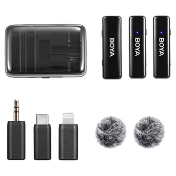 Bezprzewodowy mikrofon Boya Boyalink 3w1 USB-C, Lightning, aparat kamera