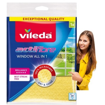 Vileda Actifibre ŻÓŁTA Dobra Ścierka Ściereczka Do Okien