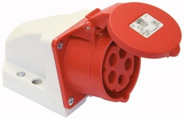 125-6K Фиксированная розетка 32A 5 контактов 400V IP44