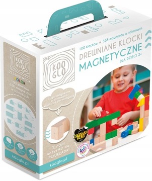 ДЕРЕВЯННЫЕ МАГНИТНЫЕ БЛОКИ KOOGLO MEGA COLOR 100