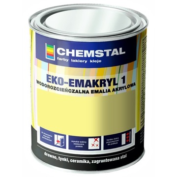 Farba akrylowa EKO-EMAKRYL CHEMSTAL Żółty Cytrynowy 3L