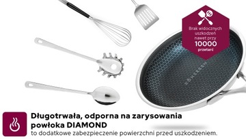 Zestaw Garnków i Patelni INDUKCJA Kohersen Nieprzywierające 3 szt