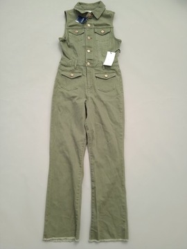 XS FOREVER 21 KOMBINEZON JEANS DAMSKI DŻINSOWY