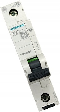 SIEMENS WYŁĄCZNIK NADPRĄDOWY 1P B25A 6ka 5SL6120-6