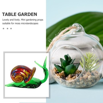 Стеклянная фигурка улитки на рабочий стол Декоративная улитка.