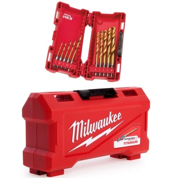 MILWAUKEE WYPOSAZENIE WARSZTATOW WIERTLA SHOCKWAVE HSS-G TIN RED HEX -