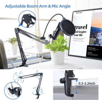 Комплект для подкастов с USB-микрофоном Ohuhu для ПК