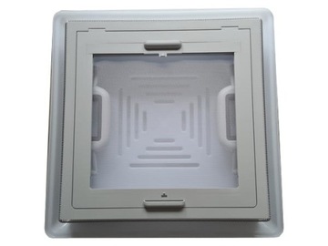 Мансардное окно МПК 46К 40х40, большое зимнее покрытие, серое, с рольставней и москитной сеткой