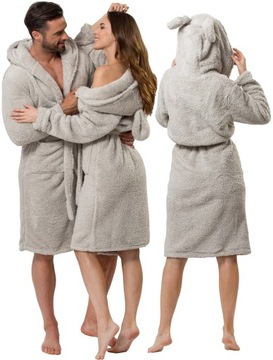 ЖЕНСКИЙ ХАЛАТ BEAR TEDDY С УШАМИ ПОДАРОЧНЫЙ ПЛЮШ