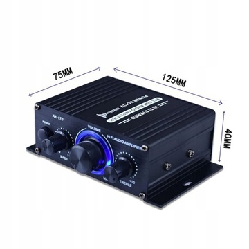 MINI WZMACNIACZ MOCY AUDIO AK-170 BLUETOOTH 5.1