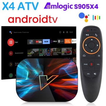Декодер X4 ATV Android TV 11 Smart TV Box Amlogic S905X4