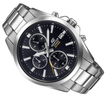 STALOWY KLASYCZNY ZEGAREK CASIO EDIFICE EFV-560D-1