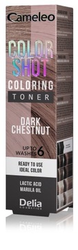 DELIA Odżywczy toner do włosów CAMELEO Color Shot 60 ml, CIEMNY KASZTAN