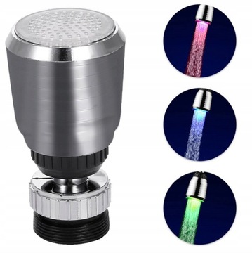 Perlator Led Świecący 3 Końcówka Na Kran