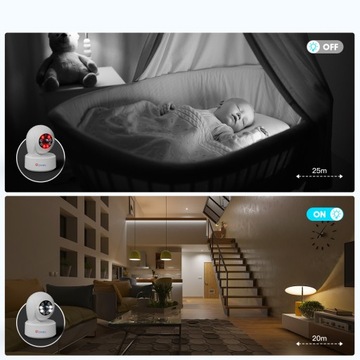 ЭЛЕКТРОННАЯ PTZ-КАМЕРА «НЯНЯ» WIFI ДОМАШНЯЯ IP 2,5K 4MP ВНУТРЕННЯЯ PTZ-КАМЕРА