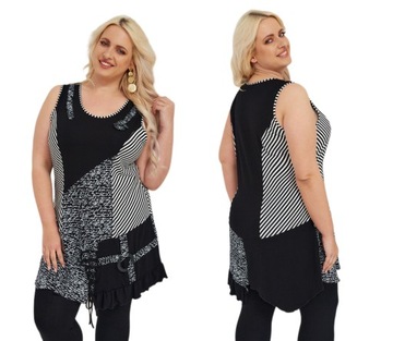 Tunika Damska Elegancka Duże Rozmiary Plus Size