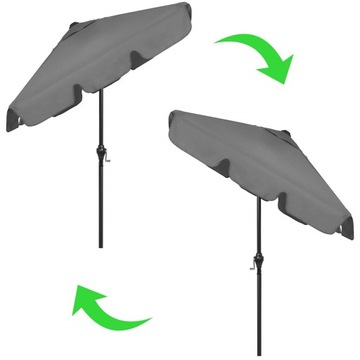 БОЛЬШОЙ СКЛАДНОЙ САДОВЫЙ ЗОНТ СЕРЫЙ СКЛАДНОЙ БАЛКОННЫЙ 240см С РУЧКОЙ, ЖИДКИЙ