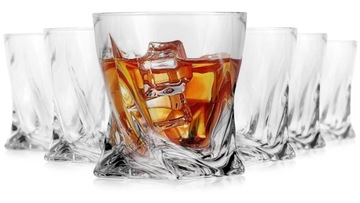 Kryształowe szklanki Bohemia Quadro WHISKY 340ml