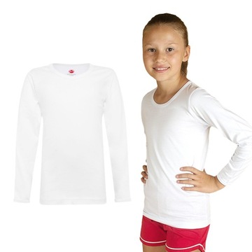 PODKOSZULKA DZIECIĘCA Z DŁUGIM RĘKAWEM 134 WYGODNA PRZEWIEWNA BAWEŁNA DŁUGA