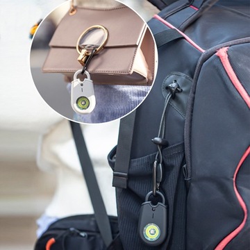 Сигнализация самообороны 125 дБ Светодиодная сигнализация SOS Аварийное устройство с карабином