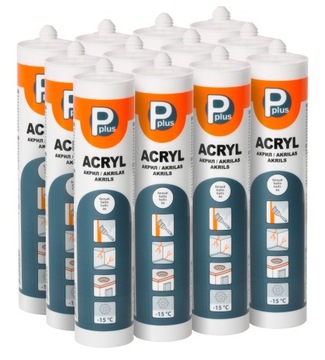 Akryl acryl silikon biały 280 ml Pplus x 12 sztuk