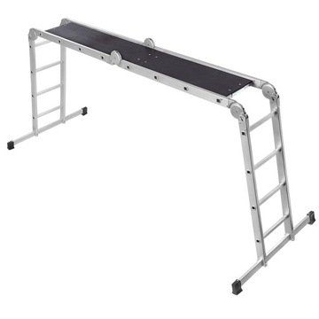 DRABINA ALUMINIOWA PRZEGUBOWA 4x4 ROZKŁADANA PRZYSTAWNA PODEST 150kg