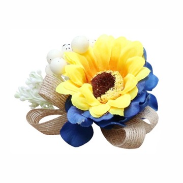 Simulation Sunflower Wedding Corsage