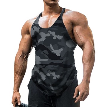Lato kamufla Tank Top mczyni oddychajca koszu