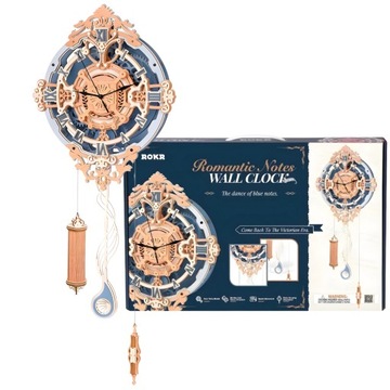 ROBOTIME Drewniane Puzzle Model Romantyczny Zegar