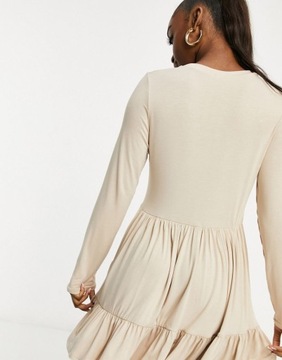 MISSGUIDED SUKIENKA DAMSKA BEŻOWA MINI 34 RNS