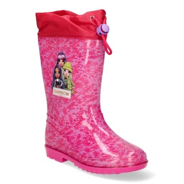 ДЕТСКИЕ РЕЗИНОВЫЕ БОТИНКИ РОЗОВАЯ РАДУГА ВЫСОКИЕ R 28