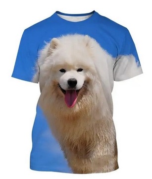Nowy Męski T-shirt Koszulka z Nadrukiem Psa Pies