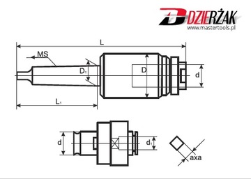 РЕЗЬБНАЯ ГОЛОВКА, резьба М5 - М16, Морзе 3