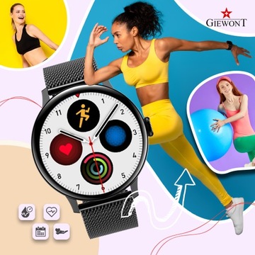 SMARTWATCH GIEWONT Supernova SmartCall GW330-3 Черный блеск/Эффект черного цвета