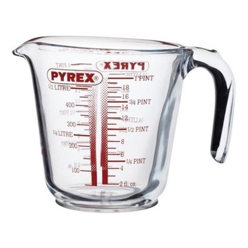 PYREX SZKLANY DZBANEK Z MIARKĄ ZE SZKŁA UCHWYT 0,5