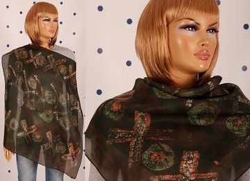 A-7833 APASZKA WŁOSKA CHUSTKA SILK ORYGINALNY WZÓR