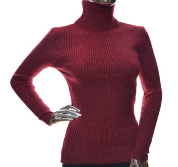 Sweter damski golf bluzka z błyszczącą nitką UNI