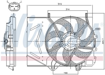 NISSENS VENTILÁTOR CHLADIČŮ 85986