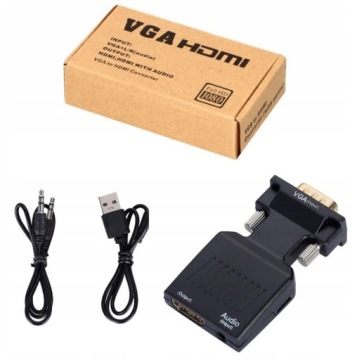 Konvertor Vga D-sub Na Hdmi Adaptér Audio