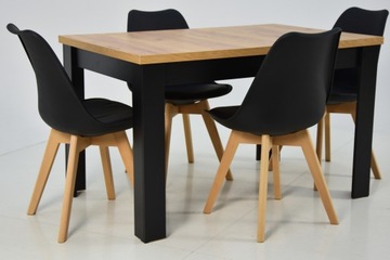 CRAFT раздвижной стол 80x120 4 СТУЛА С ПОДУШКОЙ