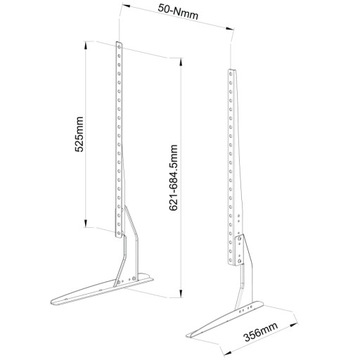 Stojak nogi podstawka do TV LED LCD 23-75'' do 40kg vesa max 800x400