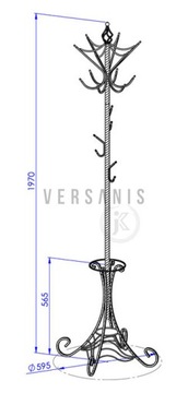 СТИЛЬНАЯ ВЕШАЛКА ИЗ МЕТАЛЛА VERSANIS 156A