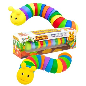 GĄSIENICZKA MONTESSORI SENSORYCZNA TĘCZOWA ROBAK